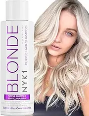 Purple Shampoo For Blonde Hair (500ml) SULPHATE FREE Silver Shampoo For Blonde Hair Grey Hair Bleached Hair Blue Shampoo Toner For Blonde Hair - Platinum Blonde Shampoo No Yellow Shampoo