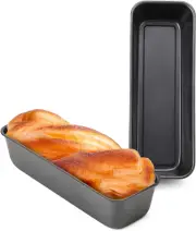 Long Loaf Bread Pan, 12X4 Inch 2 Set Rectangle Loaf Pan, Nonstick Bread Pans Car
