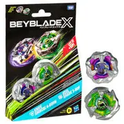 Beyblade X Bite Croc 3-60LF and Sting Unicorn 4-60P Top Dual Pack Set