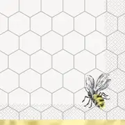 Golden Bumble Bee Large Napkins / Serviettes (Pack of 16)