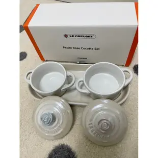 ❤️全新轉售-Le Creuset Petite Mini Rose Cocotte Set玫瑰小烤盅