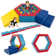 Babyjoy 3PCS Baby Foam Climbing Blocks Climb & Crawl Activity Play Set w/Ocean Balls Soft Building Structures