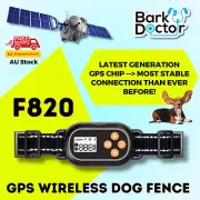 F820 WIRELESS GPS ELECTRONIC NON-VISIBLE FENCE DOG E-COLLAR BEEP+VIBRATION+ZAP