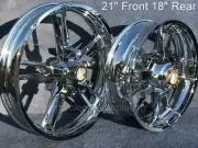 Harley Chrome Enforcer Front 21 Rear 18" Wheel 09-21 Road Glide Outright Sale