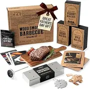 Cooking Gift Set | BBQ Smoker Wood Chip Grill Set | Perfect Gift for Guys | Dad Birthday Gift Idea