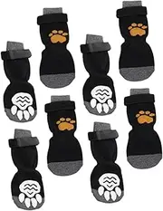 Happyyami Adorable Pet Socks for Dogs Puppy Paw Protectors Non-Slip Breathable Cotton Socks Set