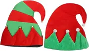 Alipis Festival Headdress Decor 2pcs Xmas Hats Christmas Hats Props Red Red Dress Party Dance Decorations