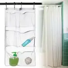 6-Pocket Bathroom Tub Shower Bath Hanging Mesh Organizer Caddy Storage Bag+ Hook