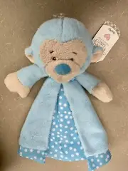 Monkey baby Ganz Collection security blanket lovey plush toy Blue polka dots