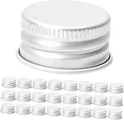 DINHEAROM 50Pcs Aluminum Screw Lids for Leak Airtight Seals for Travel and Storage of Milk Bottles Canning Jars and Various Liquid Products