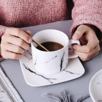 在飛比找ETMall東森購物網優惠-陶瓷咖啡杯碟創意高檔咖啡杯套裝拿鐵美式咖啡具歐式下午茶茶具