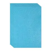 6Pcs 2mm(1/10") Glitter Foam Sheet Blue Non Adhesive, 16x24inch(40x60cm)