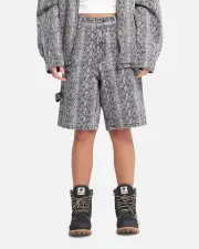 [XXIII] Xxiii Snake Skin Jorts Black Snake Print - Size 38 38 Black Snake Pri