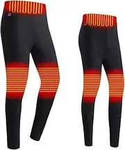 [IMYOGI] Cozy Heated Thermal Underwear Long Johns Men Women, 3 Heating Zones USB Electric Heated Underwear Winter Warm Base Layer Sport Bottom