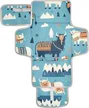 Reusable Toddler Changing pad with Tissue Pocket Portable Diaper Changing pad with Built-in Pillow
