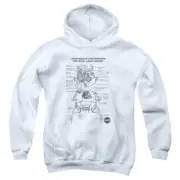 NASA Kids Hoodie Lunar Module Diagram White Hoody