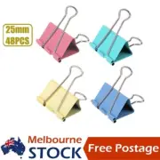 Deli Foldback Fold Back Clips Color Steel Binder Bulldog Clip 25mm Paper Tidy AU