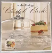 Anchor Hocking (Bristol Park) Glass Footed Cake Stand Chip & Dip 2 Piece Set