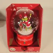 Dr. Seuss The Grinch Merry Grinchmas Waterless Musical Snow Globe New