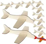 BESPORTBLE Blank Wooden Airplane Model Toys 12pcs Toy Planes for Boys and Girls Assemble Paint