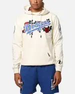 [PRO STANDARD] Pro Standard Los Angeles Dodgers Roses Pullover Hoodie Eggshell - Size 2XL 2XL Eggshell