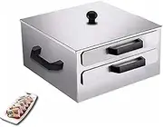 Rice Noodle Rolls Steamer, Steamed Vermicelli Roll Steamer Machine, 2-Layer Cantonese Cuisine Household Cookware with Removable Lid, Stainless Steel Changfen Cookware, Kitchen Food Steamer