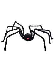 Giant Furry Black Animated Spider Halloween Decoration