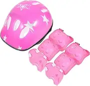 Roller Skating Protective Gear Boys and Girls Helmet Elbow Pad Knee Guard Hand Protector 7pcs Kit Comfortable Breathable for Boys Girls