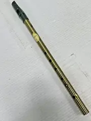 Feadog Brass Irish Tin Whistle Key of D Penny Flute Made in Ireland