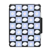 iPad Pro 12.9-inch (5th/6th gen) Impact Folio Case Bichon Bibo Dog Pastel Checker with Flower
