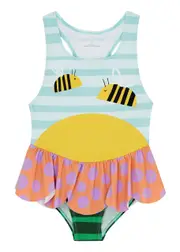 Stella Mccartney Kids Bumblebee Printed Swimsuit (4-10 Years) - Multicoloured - 04YR (4 Years) 04YR (4 years)