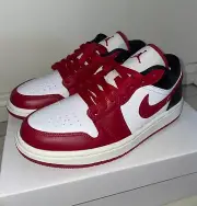 Womens Air Jordan Nike 1 Low 'White Gym Red' US 7.5