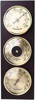 Barometer Thermometer Hygrometer,Multifunctional Barometers for The Home,Wall Hanging 3 in 1 Barometer Weather Station,Wooden Barometer,Suitable for Indoor and Outdoor Use(4.33x12.2in)