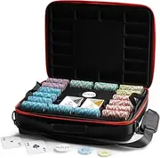 Aus Design 1000 Chip Poker Set - Premium Viper Case - 14g Poker Chips - 2 x Jacks PRO 100% Plastic Playing Cards - Blinds Buttons & Dealer Button (AUS)