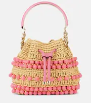 [Jimmy Choo] Jimmy Choo Bon Bon Small beaded bucket bag One Size beige