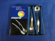 New Piccino Stainless Steel 2pc. Salad Serving Set With Hooks 6" For Mono