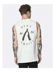 [DVNT] Rough Cuts Tank in White