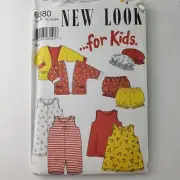 New Look Pattern 6880 UNCUT Toddlers Jacket Dress Romper Size 1/2, 1, 2, 3, 4
