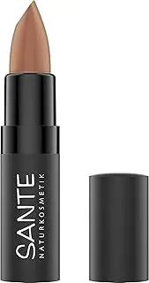 [Sante Naturkosmetik] Matte Lipstick 01 Truly Nude, Lipstick, Matte Effect, with Organic Cocoa Butter, Intensive Colour Pigmentation, 4.5 g