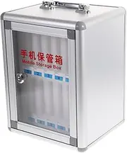 Homoyoyo Slot Aluminum Alloy Mobile Phone Storage Cabinet with Lock Wall Mounted Organizer for Classroom Office Gym and Cell Phone Holder for Students and Supplies