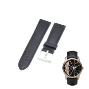 ME1099 22mm Black Leather Watch Strap For Fossil