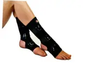 Black Pole Dancing Ankle Protectors with Tack Strips for Gripping The Large