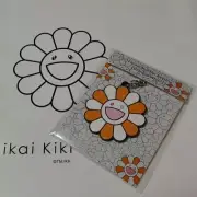Kaikai Kiki Flower Rubber Key Ring Chain Takashi Murakami Orange&White