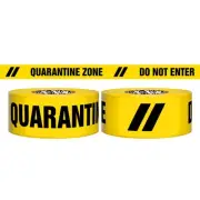 Presco 3 Mil Barricade Tape: 3 in. x 1000 ft. (QUARANTINE ZONE DO NOT ENTER)