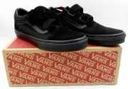 VANS BLACK / BLACK OLD SKOOL V SNEAKER - ICONIC SIDESTRIPE SHOE ~ MEN'S SIZE 7