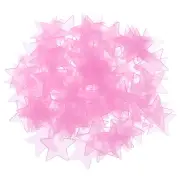 200pcs Glow in the Dark Stars Fluorescent Plastic Wall Stickers, Red