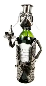 Beagle Dog Party Cocktail Waiter Butler Steel Metal Wine Bottle Holder Caddy