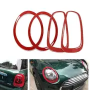 Front Headlight Rear Tail Lamp Sticker Trim For MINI Cooper F54 2015-2020 Red (for: Mini)