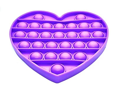 Purple Heart 3 Pack Pop Fidget Bubble Popper Stress Autism Sensory FREE SHIPPING