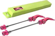 yztju Quick Release Bicycle Hub, Front and Rear Skewers, Quick Releases, Light Weight Axle Wheel Spike, Aluminium Alloy Hollow Shaft Kit, Replacement for Bicycle Wash Hub